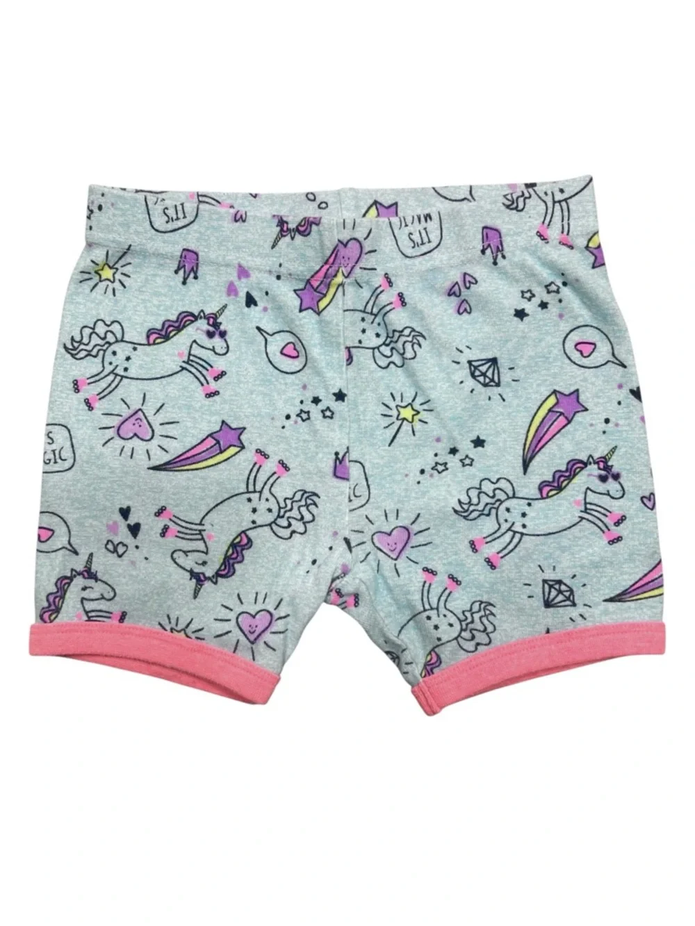 PL Sleep 4Y Roller Skate Unicorn Rainbow Short Pajamas Set
